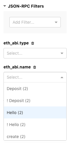 example of filters based on Abi data