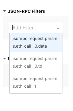 example of extracted filter fields for JSON-RPC